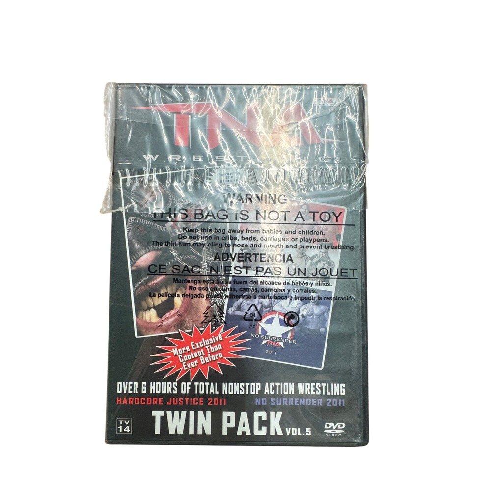 TNA Wrestling Twin Pack Vol 5 DVD Hardcore Justice No Surrender 2011 New Sealed